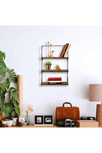 UnicUtil Rafturi perete, Minimal Space, UnicUtil, 40 x 60 x 15 cm, Negru Nuc