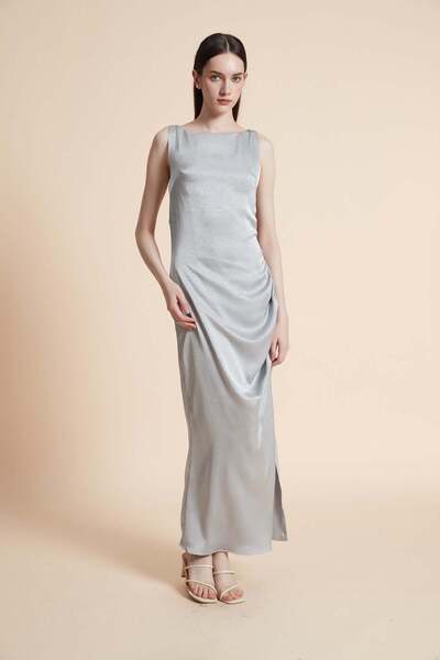 Yola Plain sleeveless long dress