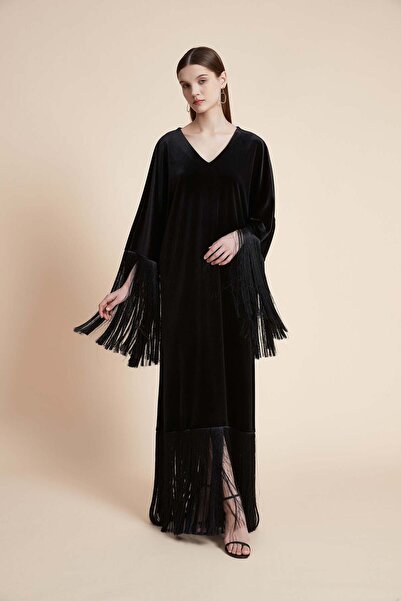 Yola فستان ميدي واسع بتفاصيل خيطية