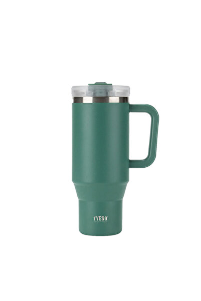 Tyeso Qq Termos Sızdırmaz Pipetli Çift Duvarlı Vakumlu 1200ml Yeşil