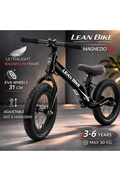 LEAN Ποδήλατο ισορροπίας MAGNEZIO RS ελαφρύς σκελετός μαγνησίου μαύρος