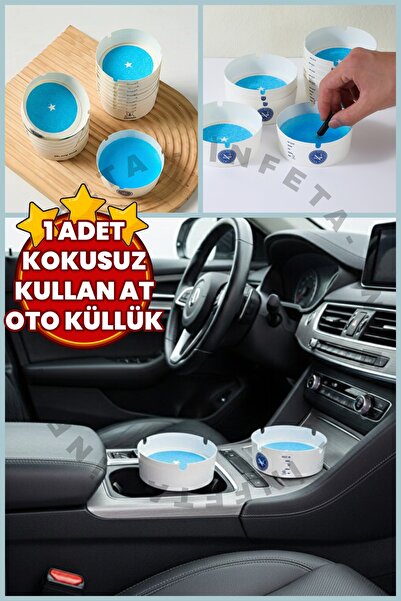 İnfeta 1 Adet Koku Emici Kullan At Oto Jel Küllük-Yeni Nesil Araç Ofis Kafe E...