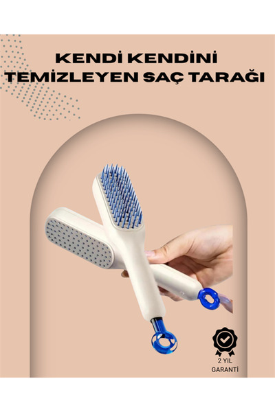 Lisinya Automatski čisteći ergonomski češalj za kosu – sa masažnom glavom - T...