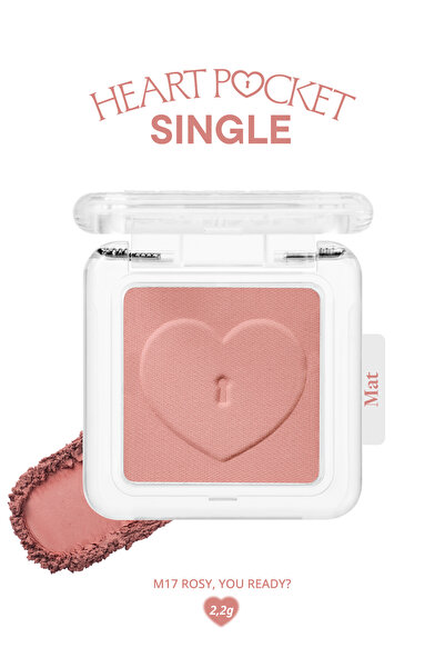 PERIPERA Kişiselleştirilebilir Mat Tekli Far Heart Pocket Single (M17 Rosy, Y...