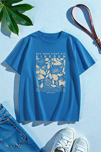 trendypassion Μπλουζάκι με τυπωμένο σχέδιο But Seek First His Kingdom