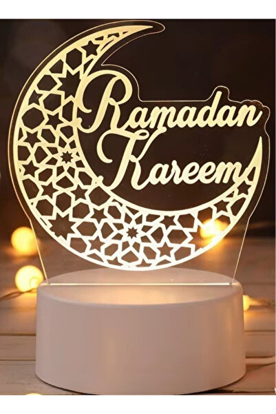 Generic مصباح ليلي ثلاثي الأبعاد رمضان وعيد 7 تصاميم إسلامية بإضاءة دافئة USB