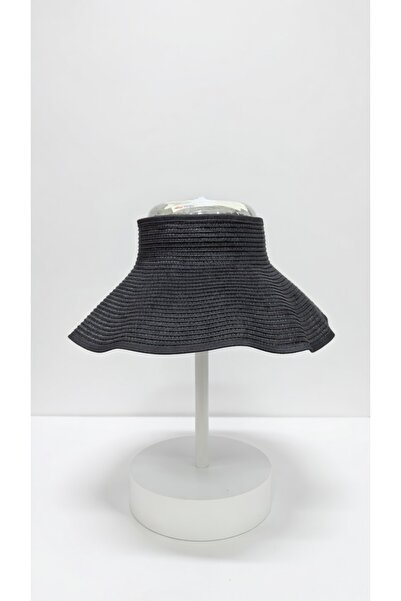 Mollycrush Γυναικείο Μαύρο Ψάθινο Καπέλο με Γείσο, Συμβατό με Χιτζάμπ |   Ανα...