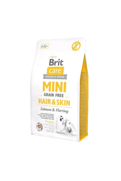 Brit Care Mini Hair&Skin Somonlu ve Ringa Balıklı Tahılsız Köpek Maması 2kg