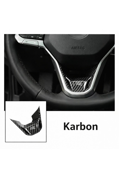 YıldızTuning عجلة قيادة فولكس فاجن ترانسبورتر بشعار R من الكربون 2020-2026