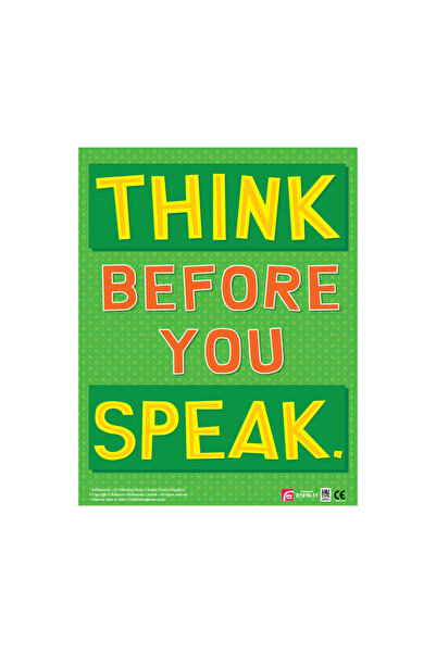 123Publishing House Think Before You Speak - Wall Chart in English