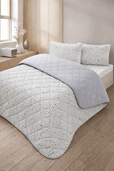 Formeya طقم مبطّن قطعة مفرد منقوش قماش بيكي - غطاء سرير مقاس 160x230 سم - مع ...