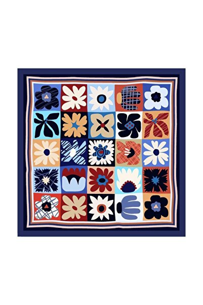 NESSCARF وشاح Twill منقوش بالزهور