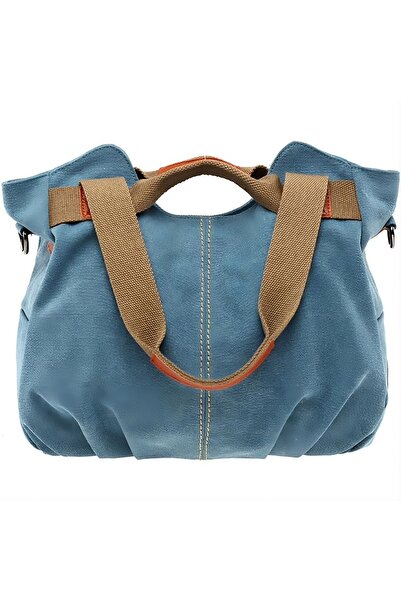 Buldug Vintage Canvas Shoulder Bag Large Capacity Daily Tote Hand and Crisscr...