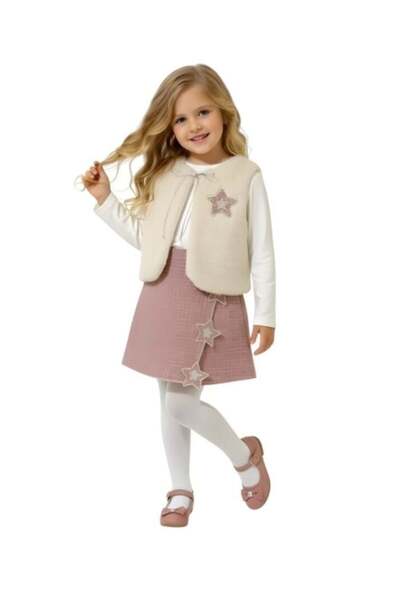 LADYBABY Yıldız Vest Set Short Skirt Girls Set