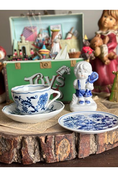 Handmadesign Antique Porcelain Blue White Blueblanc Onion Pattern 4-Piece Set...