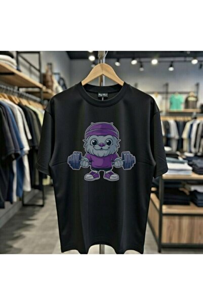playwear Stara majica sa štampanim likom iz crtanog filma, dizanje tegova u t...