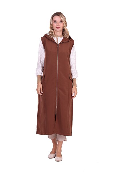 Invee Смугастий тренч-жилет CAMEL