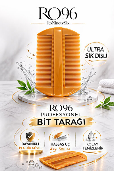 RO96 Roninetysıx RO96 Ultra Sık Dişli Bit Tarağı Plastik Gövde Sirke Temizlem...