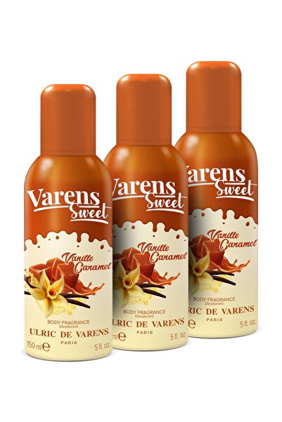 Ulric De Varens Varens Sweet Vanille Caramel 3'lü Set (3X150ML) Kadın Body Fr...