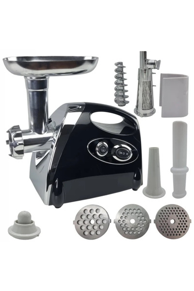NO NAME Meat Grinder, 3000 W, Red Accessories, Sausages, Meatballs, 3 Grates,...