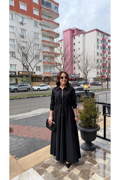 Puane FERMUARLI TAŞLI ELBİSE