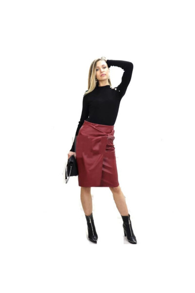 OEM Fustă Alit F014, culoare rosu închis,