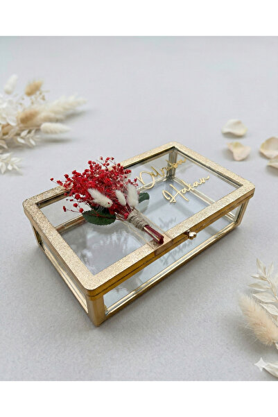 Cyz Home Kişiye Özel Cam Sandık Kız İsteme,Söz Nişan Çikolata Kutusu, Takı Ku...