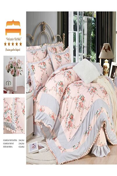 ZUBI HOME Duvet Cover Set Set - 4 Pieces, Soft Touch Cotton with Ruffles, 2 P...