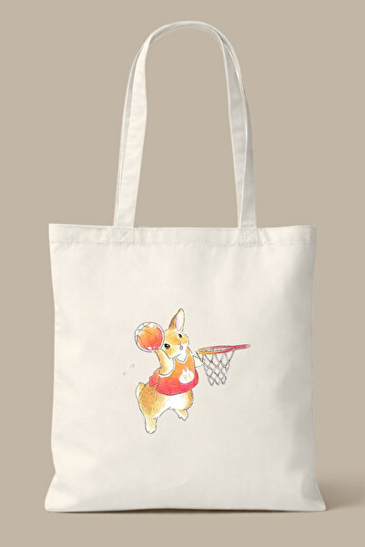 Hayali Şeyler Basketball Player Cute Rabbit Printed Bag