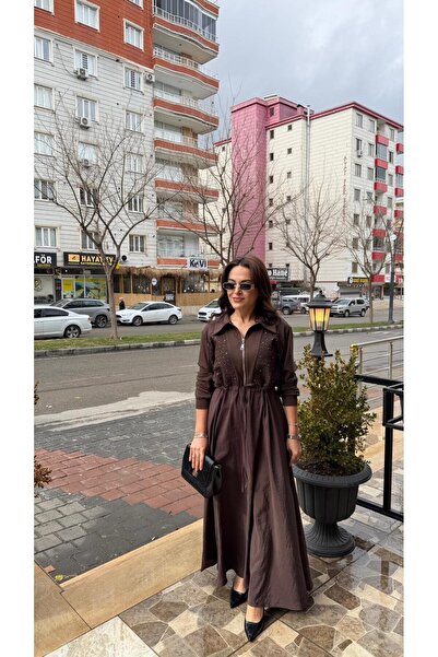 Puane FERMUARLI TAŞLI ELBİSE