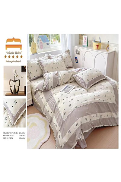 ZUBI HOME Duvet Cover Set Set - 4 Pieces, Soft Touch Cotton with Ruffles, 2 P...