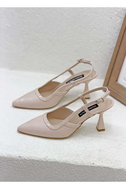 NUR KARACA 26Y8560 Open Back with Buckle 8cm Stiletto Heel U Stiletto Shoes f...