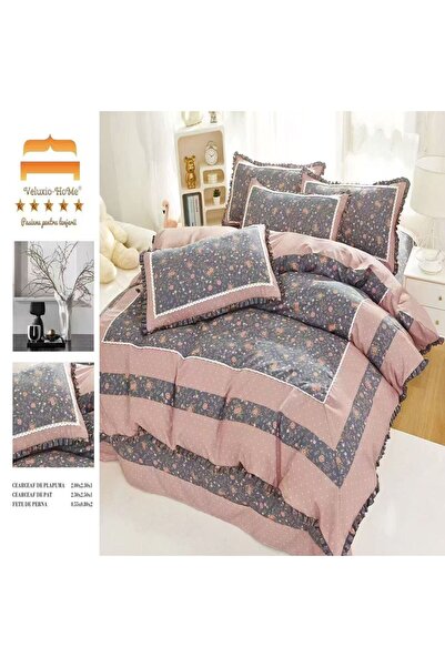 ZUBI HOME Duvet Cover Set Set - 4 Pieces, Soft Touch Cotton with Ruffles, 2 P...