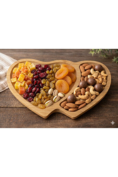 RSI Home طبق تقديم الجبن والوجبات الخفيفة بقسمين، طبق إفطار مكون من بامبو قطعة