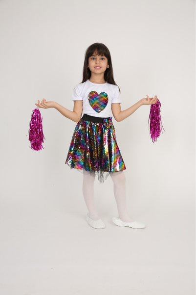 SEVİL GÖSTERİ & OKUL KIYAFETLERİ 23 April Show Outfit Girls' Skirt T-Shirt Se...