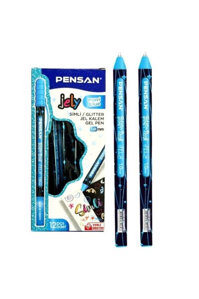 Pensan Jely Glitter Silvery Gel Pen 12-Piece Set