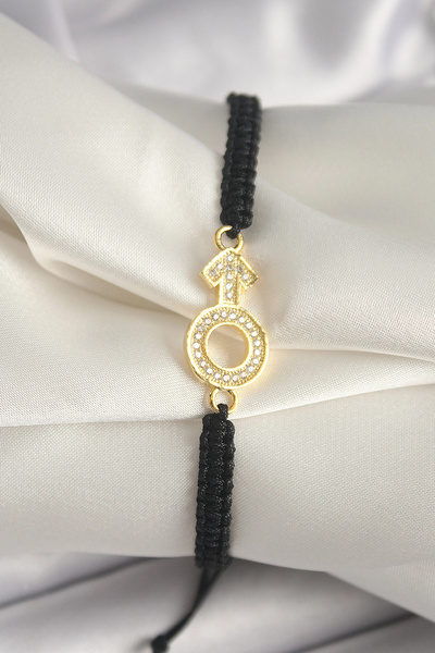 Clariss Brass Gold Color Zircon Stone Mars Figure Elevator Macrame Model Wome...