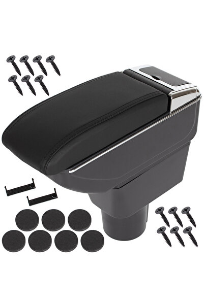 Other Dacia Duster I 10-17 armrest with storage compartment BLACK LEATHER + i...