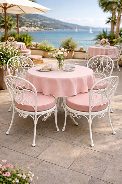 Home Round Powder Chair Mi̇nd Leather - Luxury Home - (1 Piece)