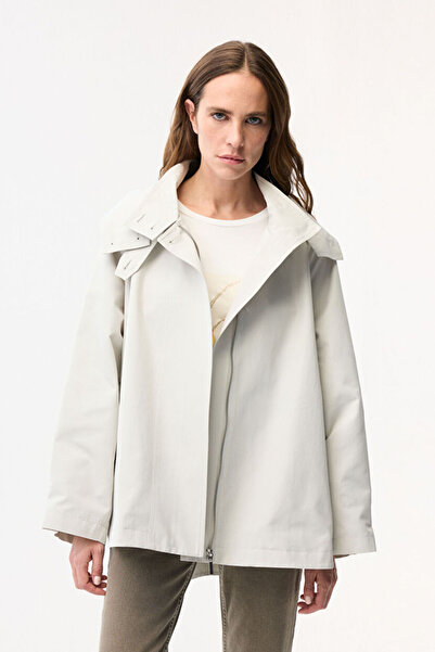 adL Kapüşonlu Kısa Trençkot