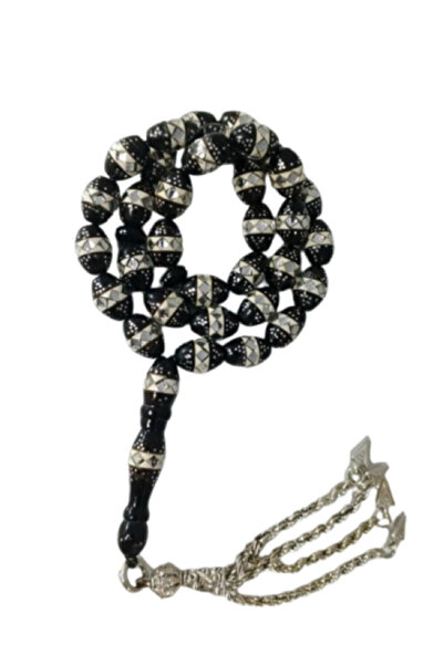 Generic Yusr Makkawi Black White Rosary