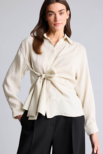 DeFacto Υπερμεγέθες Ριγέ Πουκάμισο Tencel G9800AX26SP