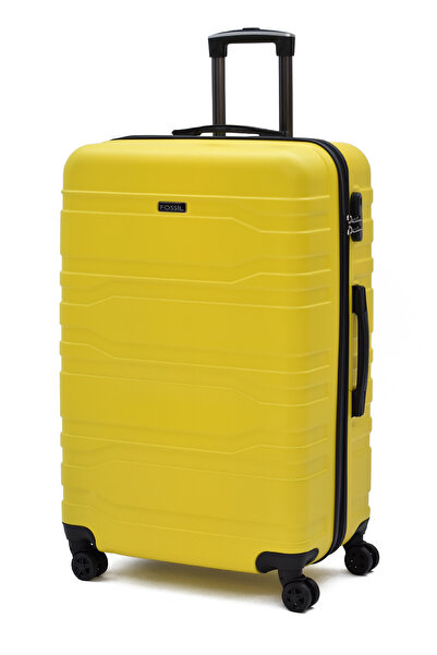 Fossil Büyük Boy Valiz Sarı 123X – Ultra Hafif, Geniş Hacimli, 360° Sessiz Te...