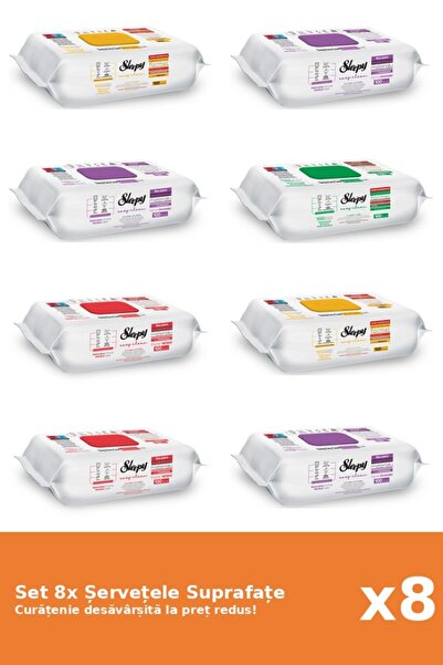 Sleepy Set of 8 Sleepy Surface Napkins: Orchid Garden, White Soap, Classic