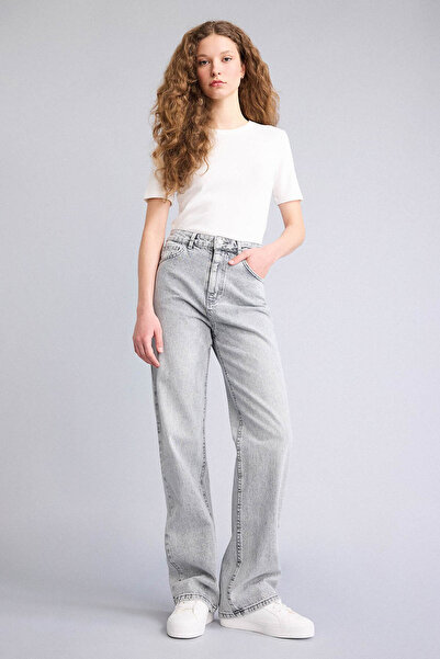 DeFacto 26Y801000990 Γκρι Γυναικείο Τζιν Παντελόνι E3185AX/NM55