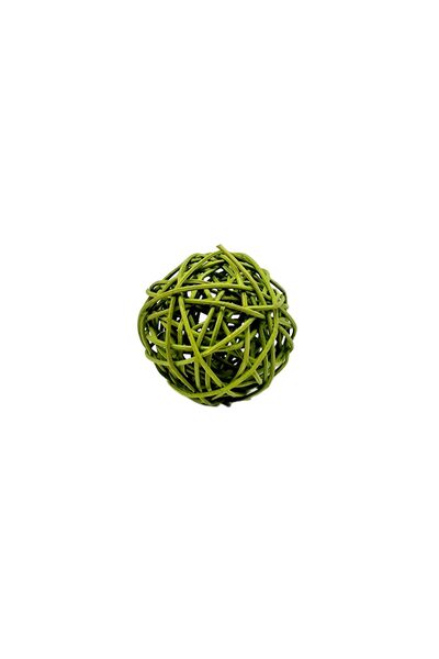 decotoys Bile din ratan color 7cm verde deschis