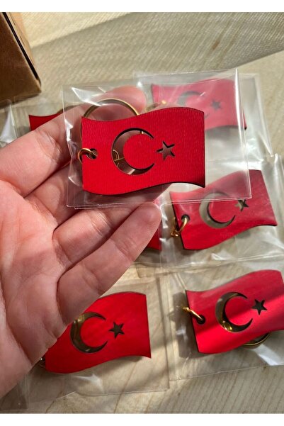 mercanmum 23 NİSAN HEDİYESİ 100 ADET BAYRAK ANAHTARLIK HEDİYELİK DAĞITMALIK T...