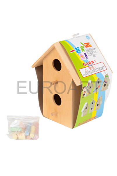 decotoys Casuta lemn pasari