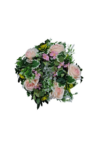 decotoys Coronita cu flori artificiale 30cm