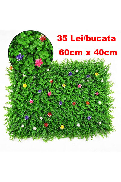 Decorathings Panou Plante Artificiale cu Flori Colorate – 60x40 cm